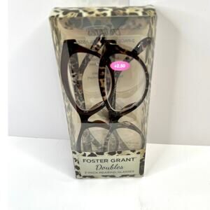 Foster Grant Doubles 2 Pack Reading Glasses 52.17.144 PD62mm +2.50 "VRL 2008"